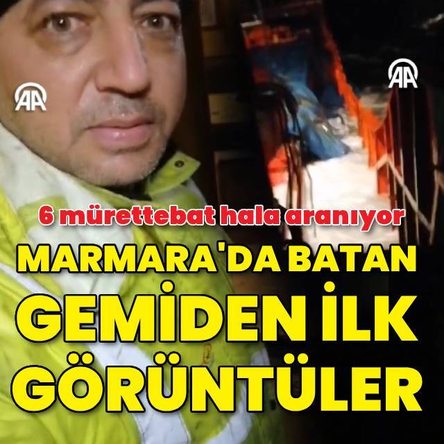Marmara'da batan gemiden son görüntüler yayınlandı