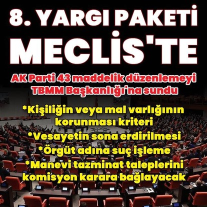 8. Yargı Paketi Meclis'te