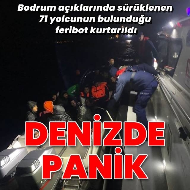 Bodrum'da arızalanan feribot kurtarıldı