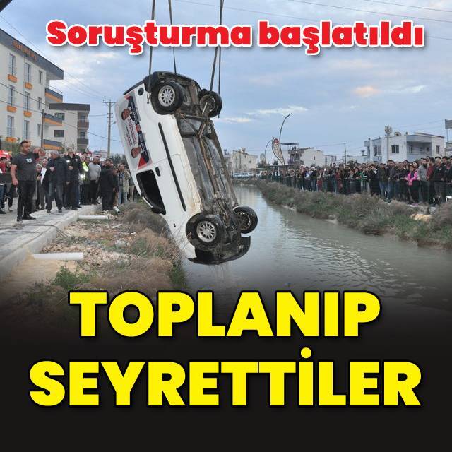 Kanala devrilen sürücü kurtulamadı!