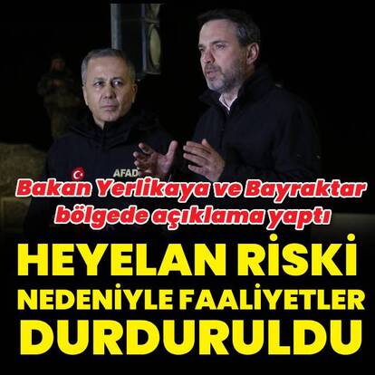 Göçükteki arama faaliyetleri durduruldu