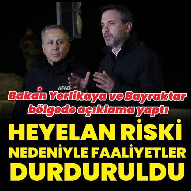 Göçükteki arama faaliyetleri durduruldu