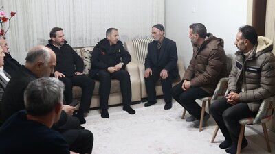 Madenci ailelerine geçmiş olsun ziyareti