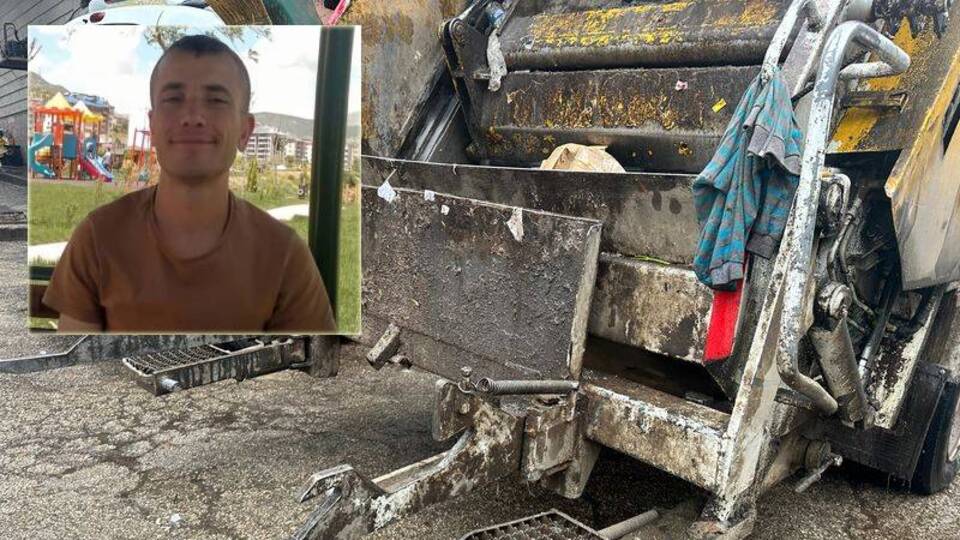 Çöp kamyonunun arkasından düşen işçi hayatını kaybetti