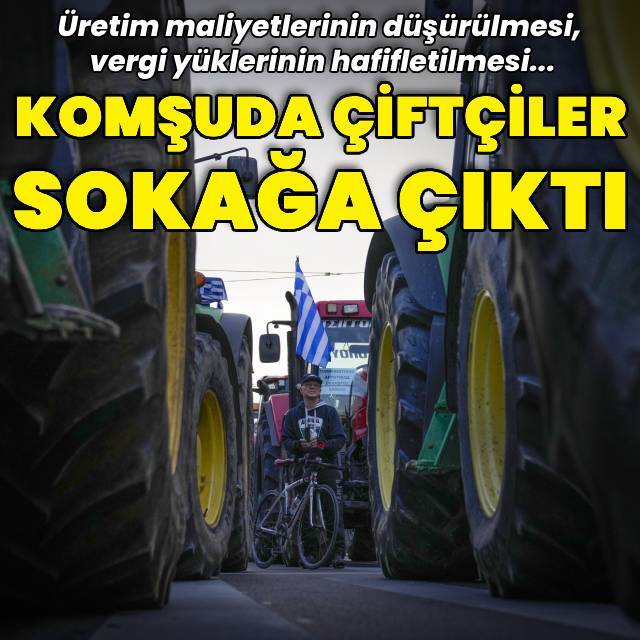 Yunanistan'da çiftçiler sokağa çıktı