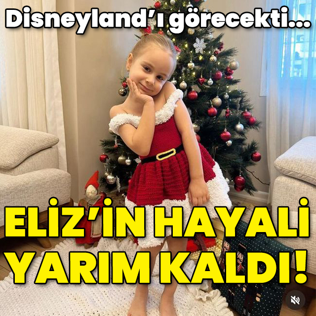 Disneyland'ı görecekti... Eliz'in hayali yarım kaldı!