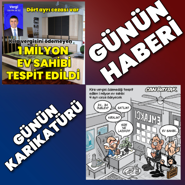 Kira vergisini ödemeyen 1 milyon ev sahibi günün karikatürüne de konu oldu