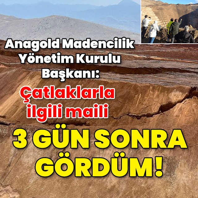 Anagold Madencilik Yönetim Kurulu Başkanı Demirci'nin ifadesi ortaya çıktı!