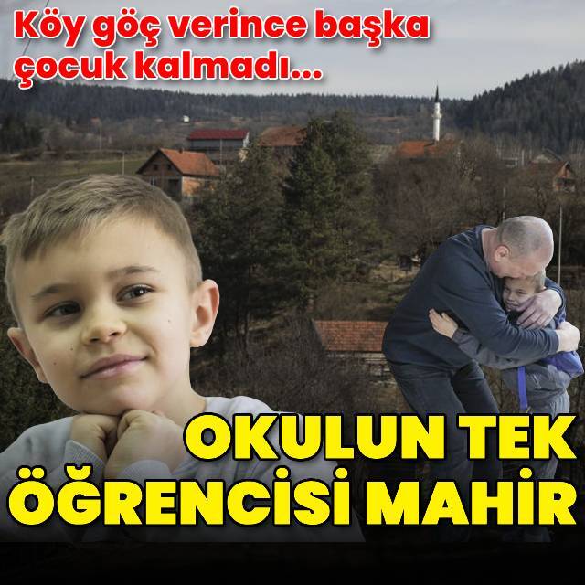 Köy göç verince başka çocuk kalmadı... Okulun tek öğrencisi!
