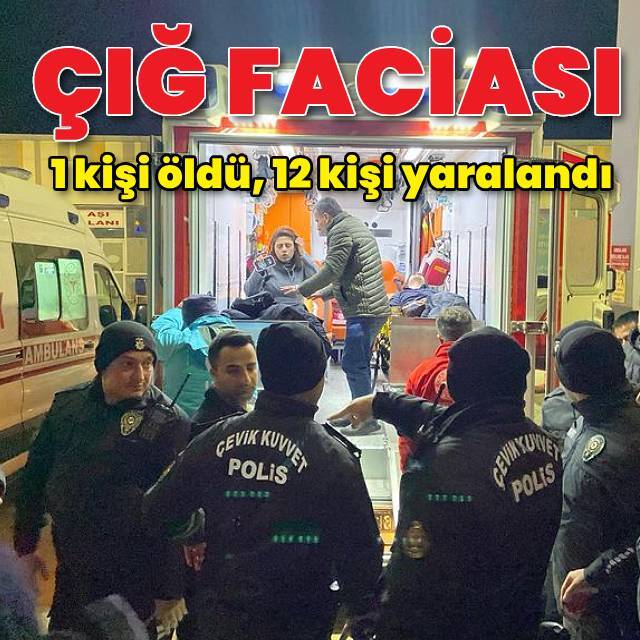 Minibüsün üzerine çığ düştü! 1 ölü, 12 yaralı