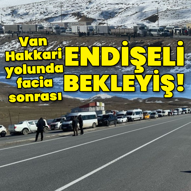 Van-Hakkari yolunca çığ riski nedeniyle yüzlerce araçlık bekleyiş!