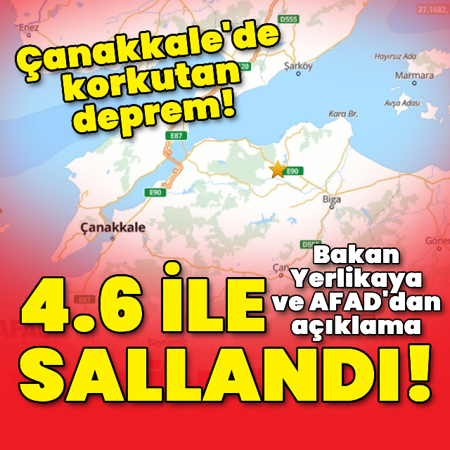 Çanakkale'de korkutan deprem!