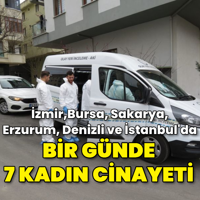 Bir günde 7 kadın öldürüldü