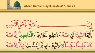 Azhab Suresi okunuşu ve Türkçe anlamı…