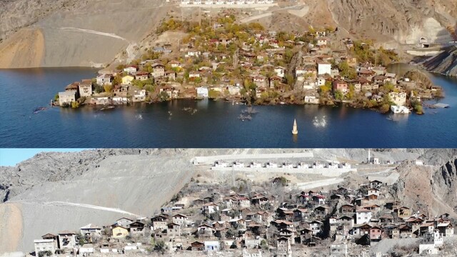 Sular 30 metre çekildi, ortaya çıktı