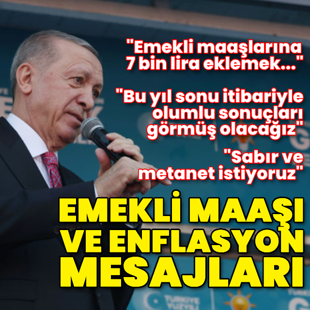 Cumhurbaşkanı Erdoğan'dan emekli maaşı açıklaması