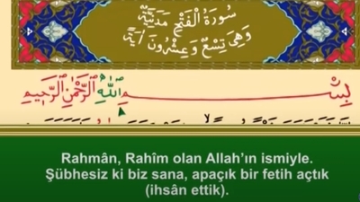 Fetih Suresi Okunuşu Ve Türkçe Anlamı