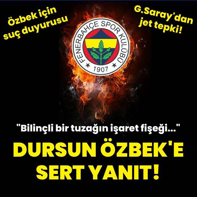 Fenerbahçe'den Dursun Özbek'e yanıt