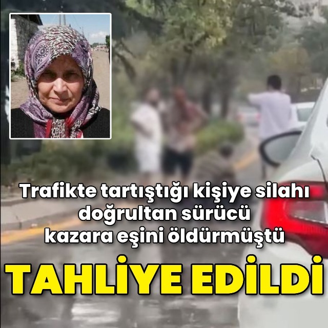 Trafikte kazara eşini öldüren sürücüye tahliye