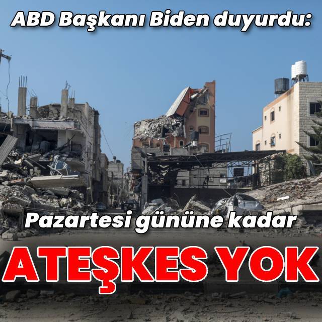 Biden'dan 'Gazze'de ateşkes' açıklaması