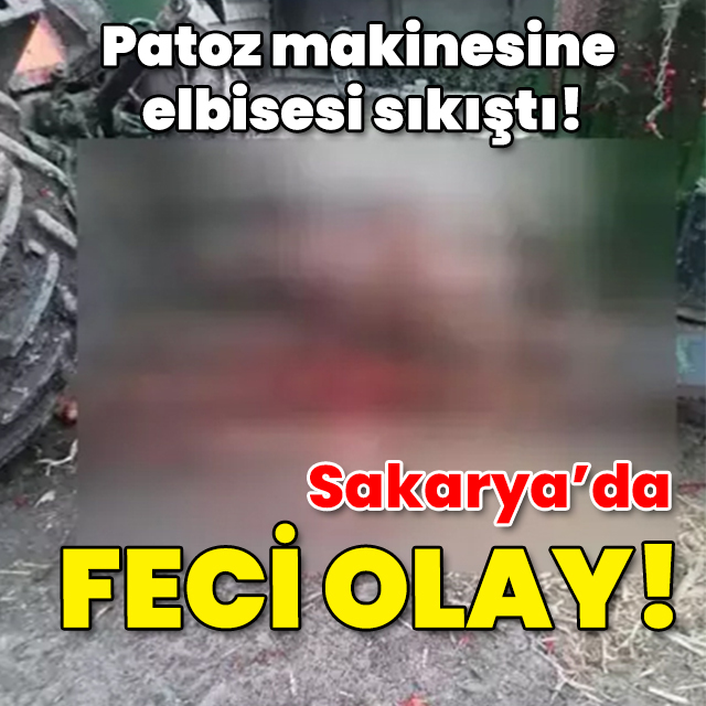 Patoz makinesine elbisesi sıkıştı! Feci olay!