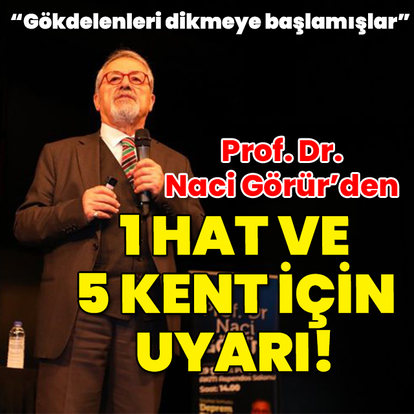Prof. Dr. Görür'den, 1 hat ve 5 kente deprem uyarısı!