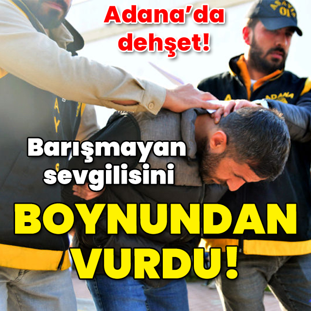 Barışmayan sevgilisini boynundan vurdu!