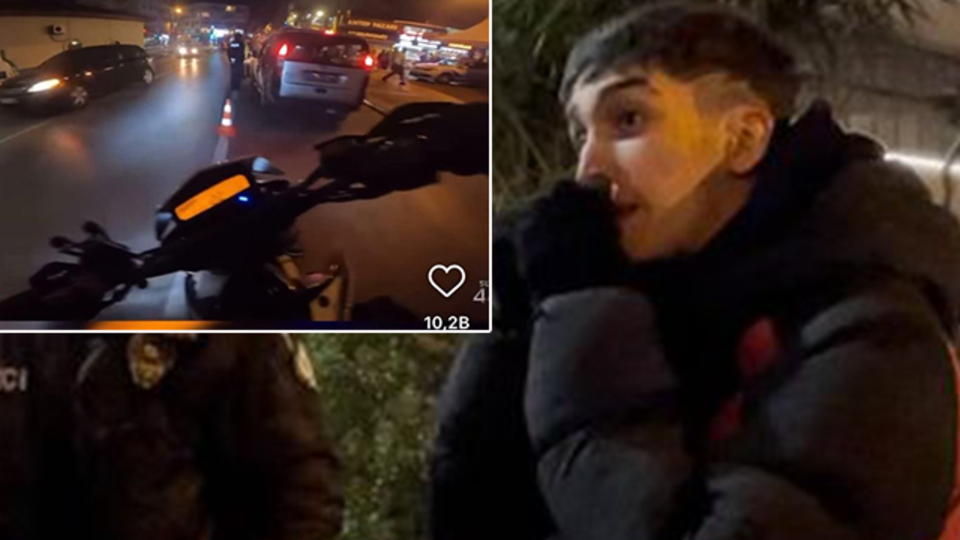Motosikletle polisten kaçıp videosunu paylaştı! "Semih sen misin?"