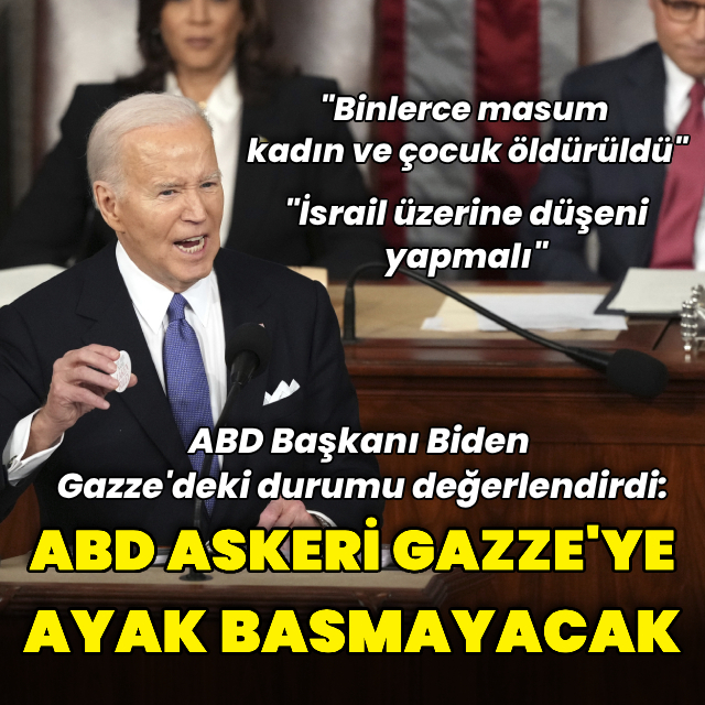 Biden: Gazze'de binlerce masum kadın ve çocuk öldürüldü