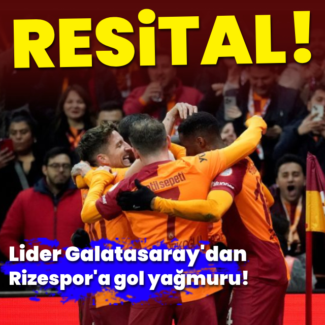 G.Saray'dan Ç.Rizespor'a gol yağmuru!
