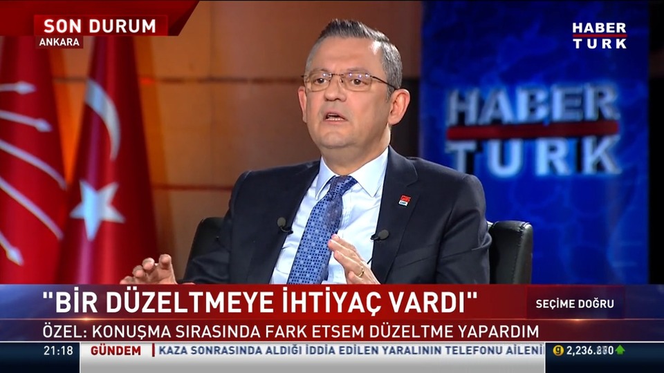 Özel'den Habertürk'e açıklamalar