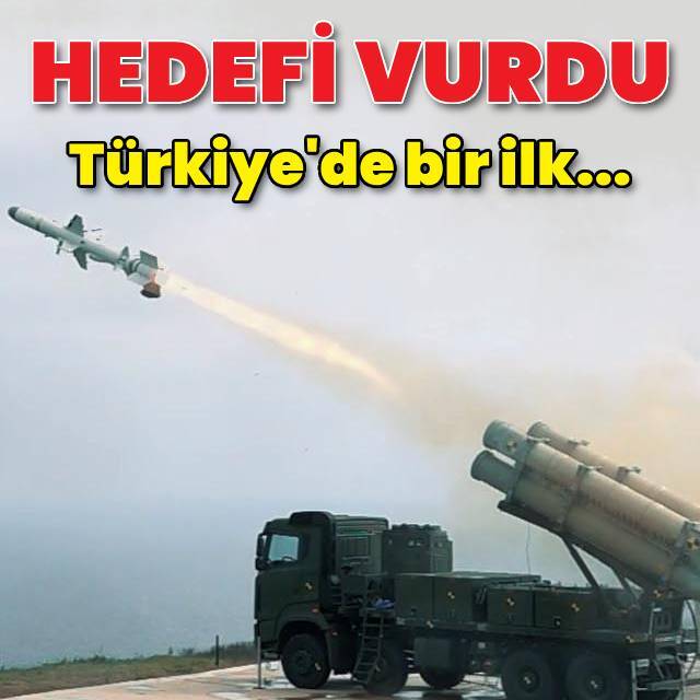 Atmaca Füzesi hedefini başarıyla vurdu