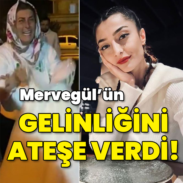 En acı protesto! Kızının gelinliğini ateşe verdi!