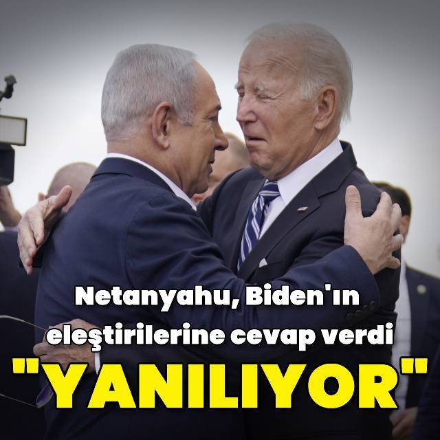 Netanyahu, Biden'a cevap verdi