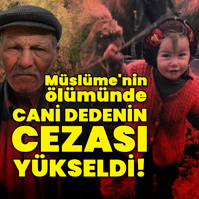 Müslüme'nin ölümünde cani dedenin cezası yükseldi!