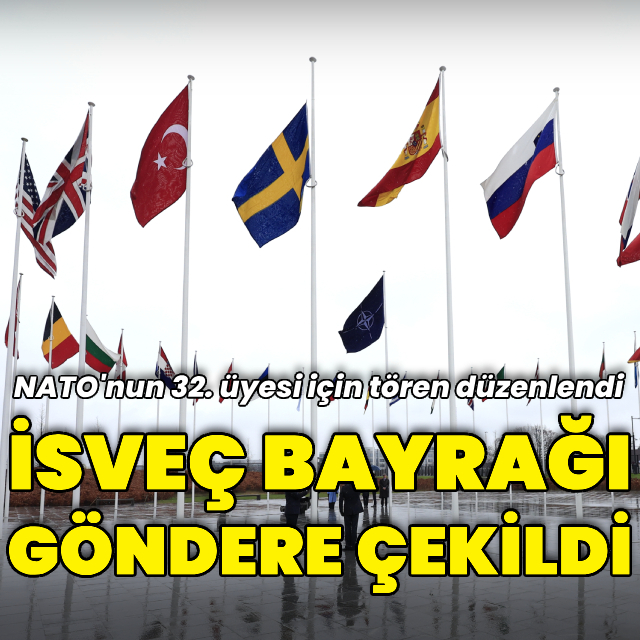 İsveç bayrağı NATO karargahında