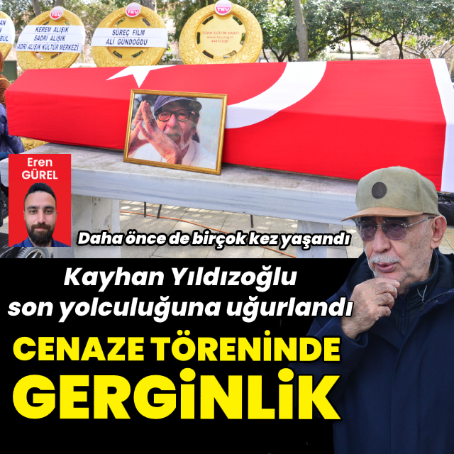 Cenaze töreninde gergin anlar