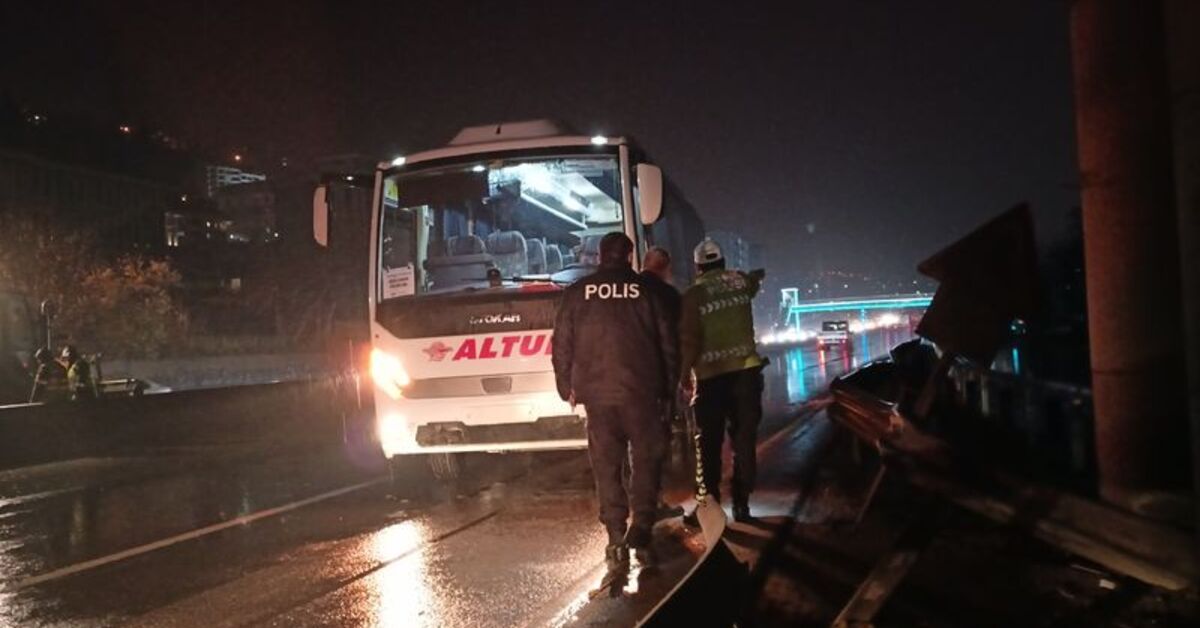 Un bus transportant des travailleurs a percuté les barrières à Kocaeli