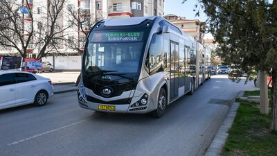 Ankara'da metrobüs test edildi