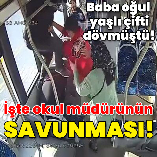 Baba oğul yaşlı çifti dövmüştü! İşte okul müdürünün savunması!