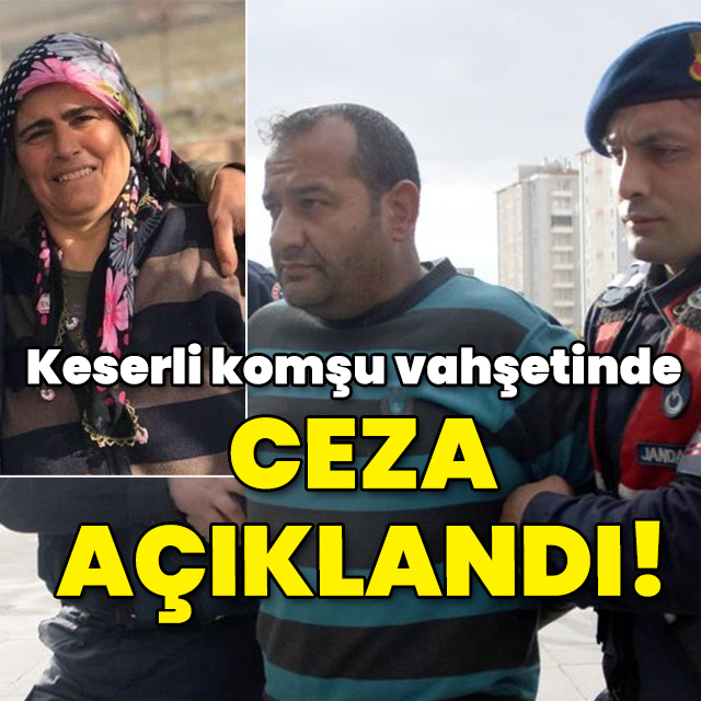 Keserli komşu vahşetinde ceza açıklandı!