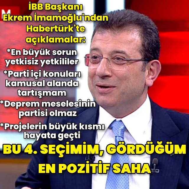 İmamoğlu'ndan Habertürk'e açıklamalar