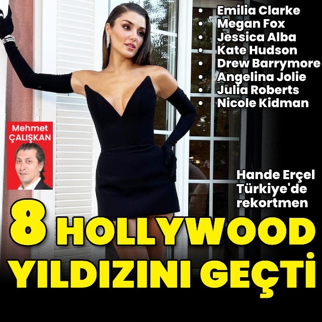 8 Hollywood yıldızını geçti