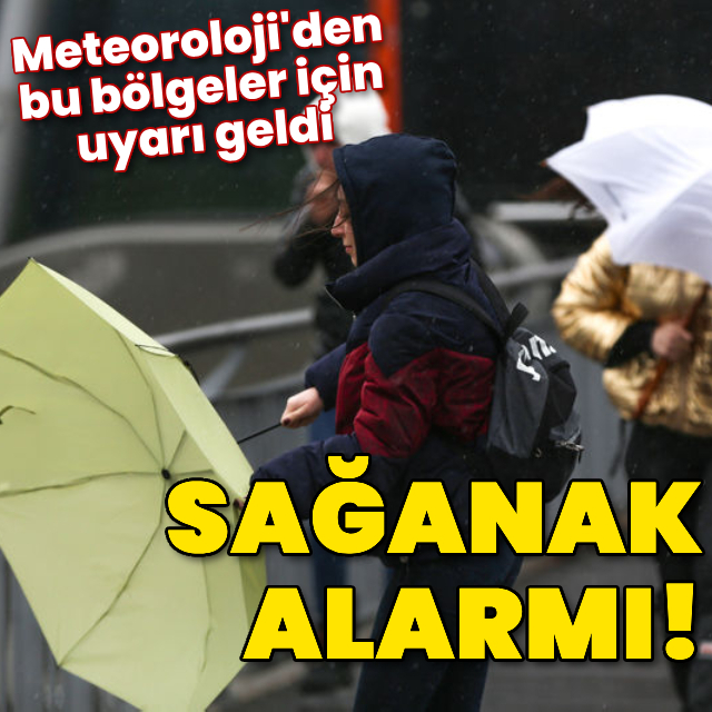 Dikkat! Sağanak alarmı