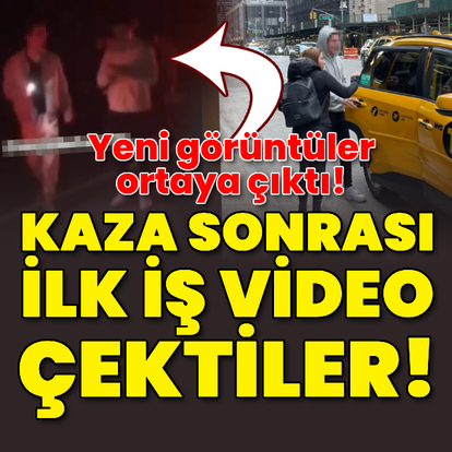 Kaza sonrası ilk iş video çektiler!