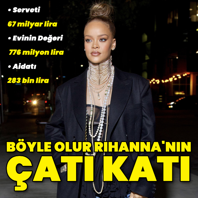 Böyle olur Rihanna'nın çatı katı