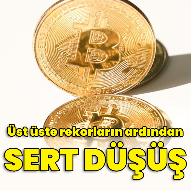 Bitcoin'de sert düşüş