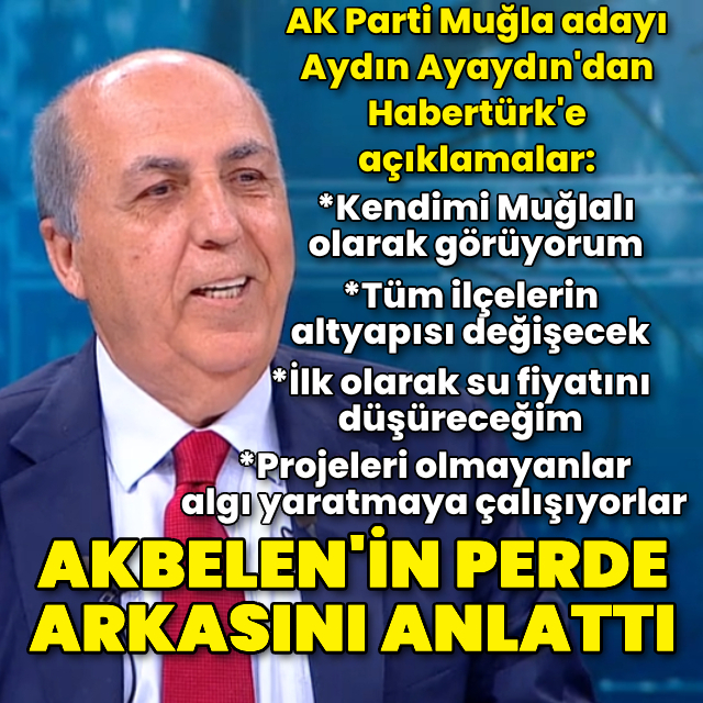 Ayaydın'dan Habertürk'e açıklamalar
