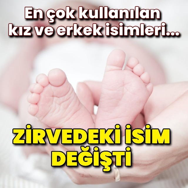 En çok kullanılan kız ve erkek isimleri