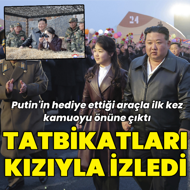 Kuzey Kore lideri tatbikatları kızıyla izledi